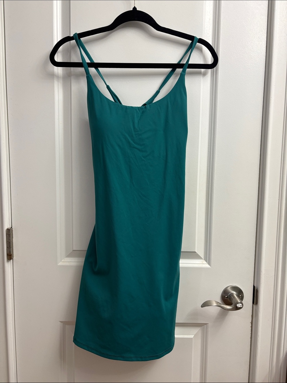 Teal Slip Dress with Adjustable Spaghetti Straps